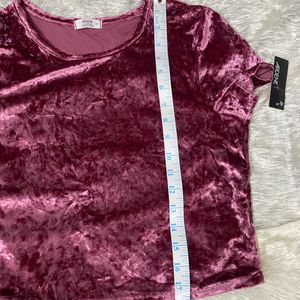 Velvet Crop Top Unique Pieces