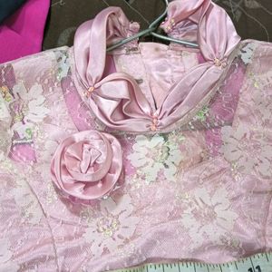 Pink Colour Designer Frock For Women