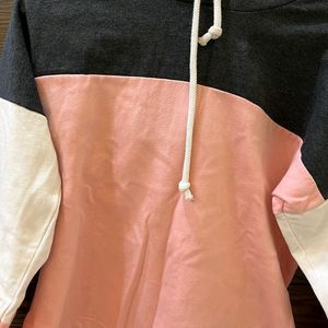 Peach And Grey Sweat Shirt