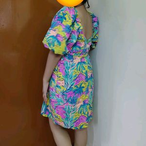 Multi Colour Dress With Pockets