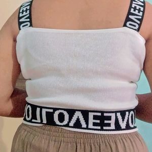 Ribeed Korean Crop Top