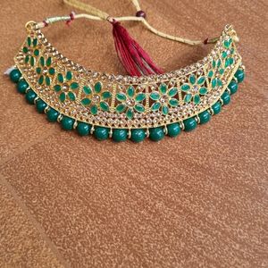 Traditional Jewellery Set For Women Green Colour.