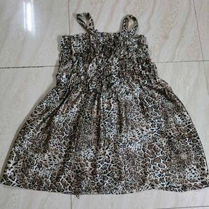 tiger print party wear top