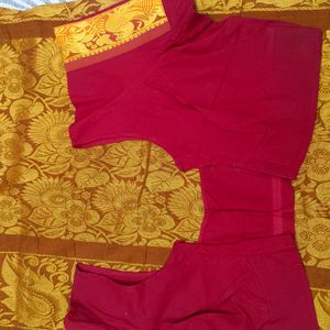 gold  shining pattu saree