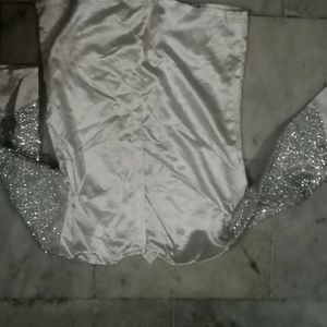 White Glitter Top