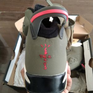 Nike Air Jordan Retro 6 Travis Scott Olive UK8.5