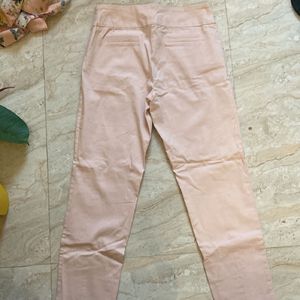 Peach Casual Trouser Pants