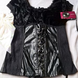 Leather Corset Top