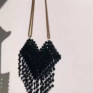 Heart Shape Beads Bag For Party And Weeding