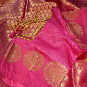 Silk Saree With Xl Blouse