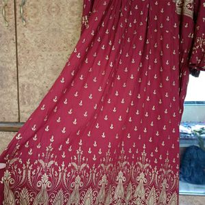 Maroon Kurta with golden design