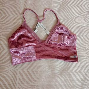 Velvet pink bralette