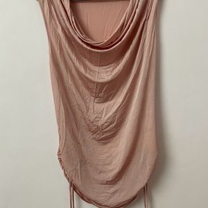 SATIN COWL NECK TOP