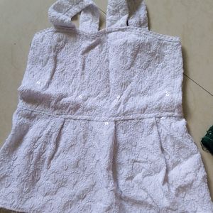 New Born Baby chikenkari  Frock