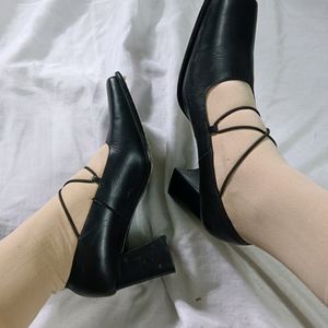 Vintage Square Toe Heels