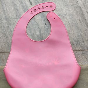 Silicon Baby Pink Bib