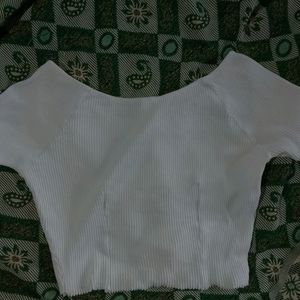 Basic Solid Y2k Cottagecore White Top