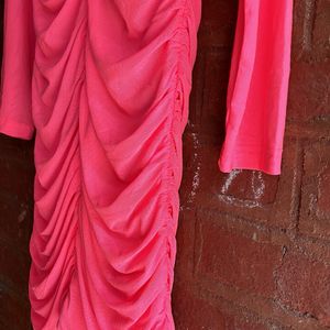 Women bodycon Pink Dressed With Tag