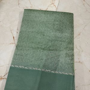 green organza saree