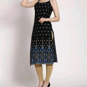 Adorn Women Self Design A-line Kurta