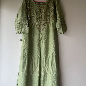 Sea Green Ethnic Kurti