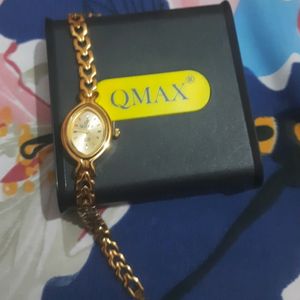 Golden Colour QMax Compny's Branded Watch