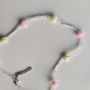 Y2K pink Heart Choker