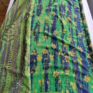 Green Printed Sarees (Women's)