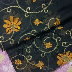 Black Colour Organza Dupatta