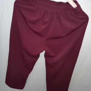 Cherry Color Unused Trouser Stretchable