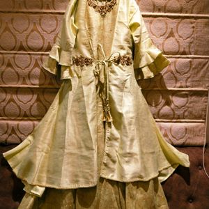 Indo Western Gown With Long Coat