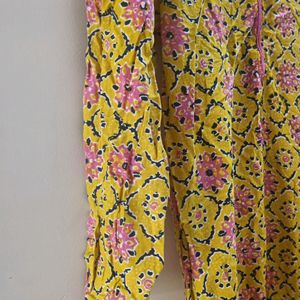 YELLOW COTTON KURTI