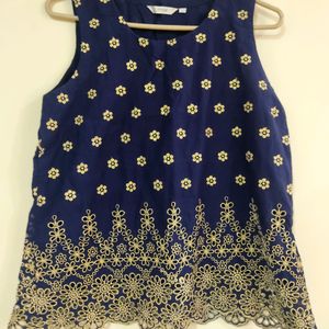 Ethnic Top With Golden Work