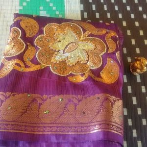 Cotton Silk Stone Saree