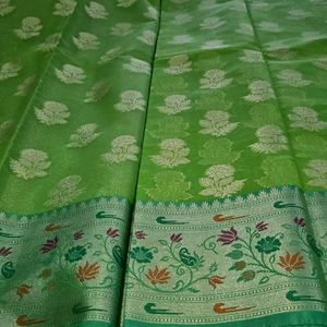 VANARSI touch pure cotton saree 💚