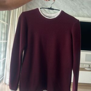 Kids Maroon Full Sleeves T shirt