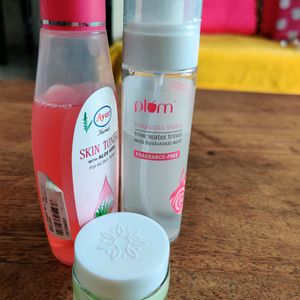 Combo Of Ayur /Plum Toner And Eye Cream