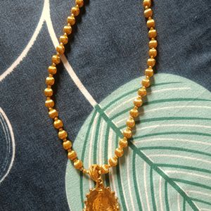 Gold Maala With Laxmi Pendant