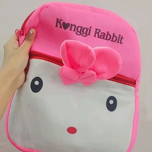 Baby Pink Cute Rabbit Bag Pack For Kids