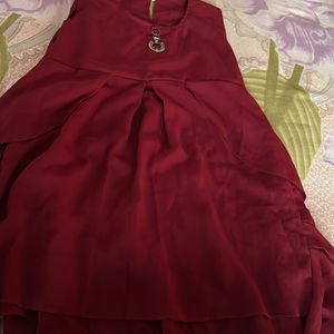 Maroon Sleeveless Top