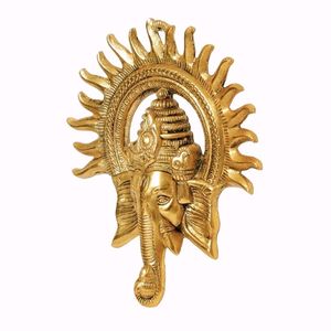 Metal Ganesh Ji Statue For Home Decor | Wall Hang