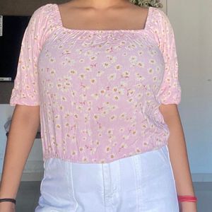 Baby Pink Pinteresty Crop Top