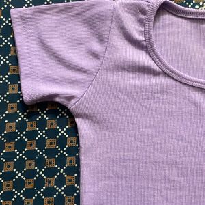 Stylish Front Button Top - Lavender