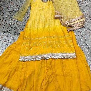 Designer Yellow Sharara