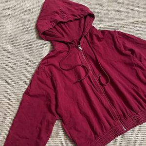 Red Zip Up Pullover