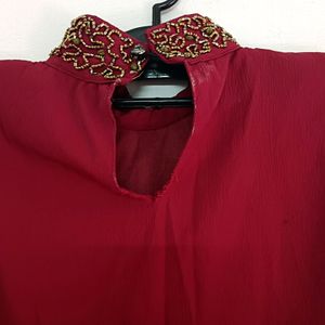 Red Party Wear Kurti