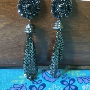 Black Water Drop Earring