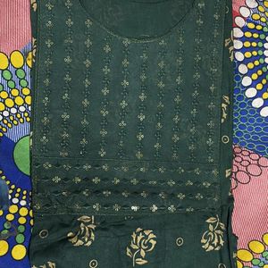 Moongiya Green Kurti For Girl Size XL