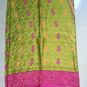 Green -yellow Saree