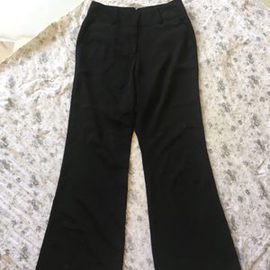 High Rise Flared Black Trouser